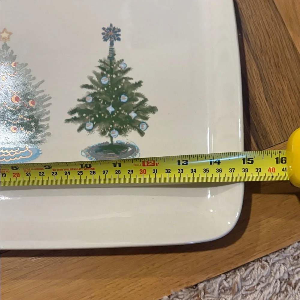 Chad Barrett Christmas Tree Platter 15”W x 10” H